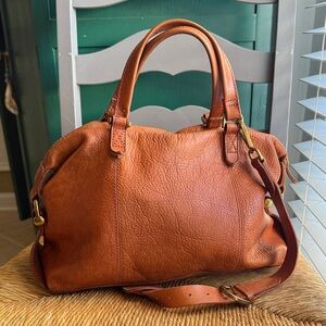 Madewell Glasgow Rich Brown Leather Satchel
